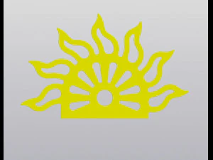 Fioriera con sole e nuvole Modello di stampa 3D