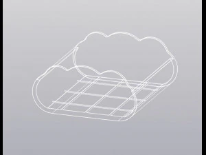 Fioriera con sole e nuvole Modello di stampa 3D