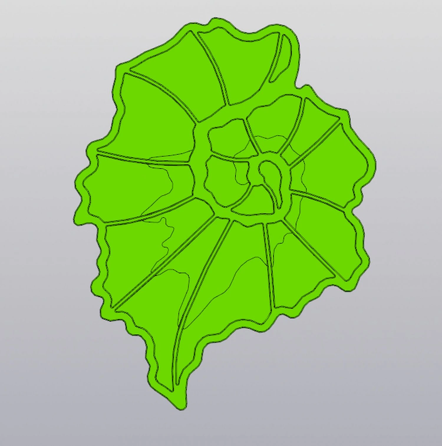 Begonia leaf up coaster 3D Print Model .c4d .max .obj .3ds .fbx .stl .blend 