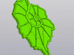 Begonia leaf up coaster 3D Print Model