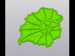 Begonia leaf up coaster 3D Print Model
