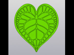 Anthurium leaf Cup coaster Modelo de impresión 3D