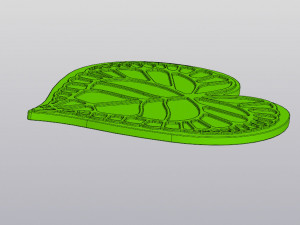 Anthurium leaf Cup coaster 3D Print Model