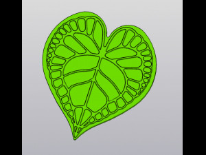 Anthurium leaf Cup coaster 3D Print Model