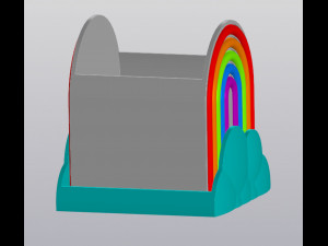 Multicolor Rainbow and Cloud Planter 3Dプリントモデル
