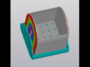 Multicolor Rainbow and Cloud Planter 3Dプリントモデル