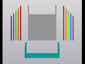 Multicolor Rainbow and Cloud Planter 3Dプリントモデル