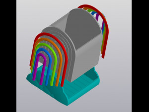 Multicolor Rainbow and Cloud Planter 3Dプリントモデル