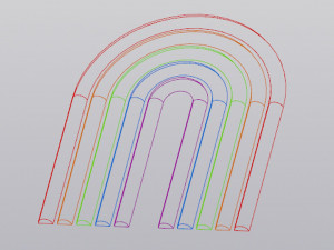 Multicolor Rainbow and Cloud Planter 3Dプリントモデル