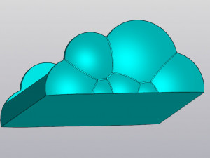 Multicolor Rainbow and Cloud Planter 3Dプリントモデル