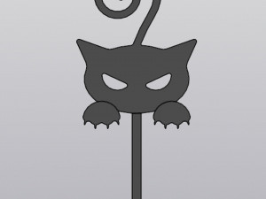 Angry cat Trellis Planter decoration 3D Принт Модель