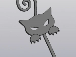Angry cat Trellis Planter decoration 3D Print Model