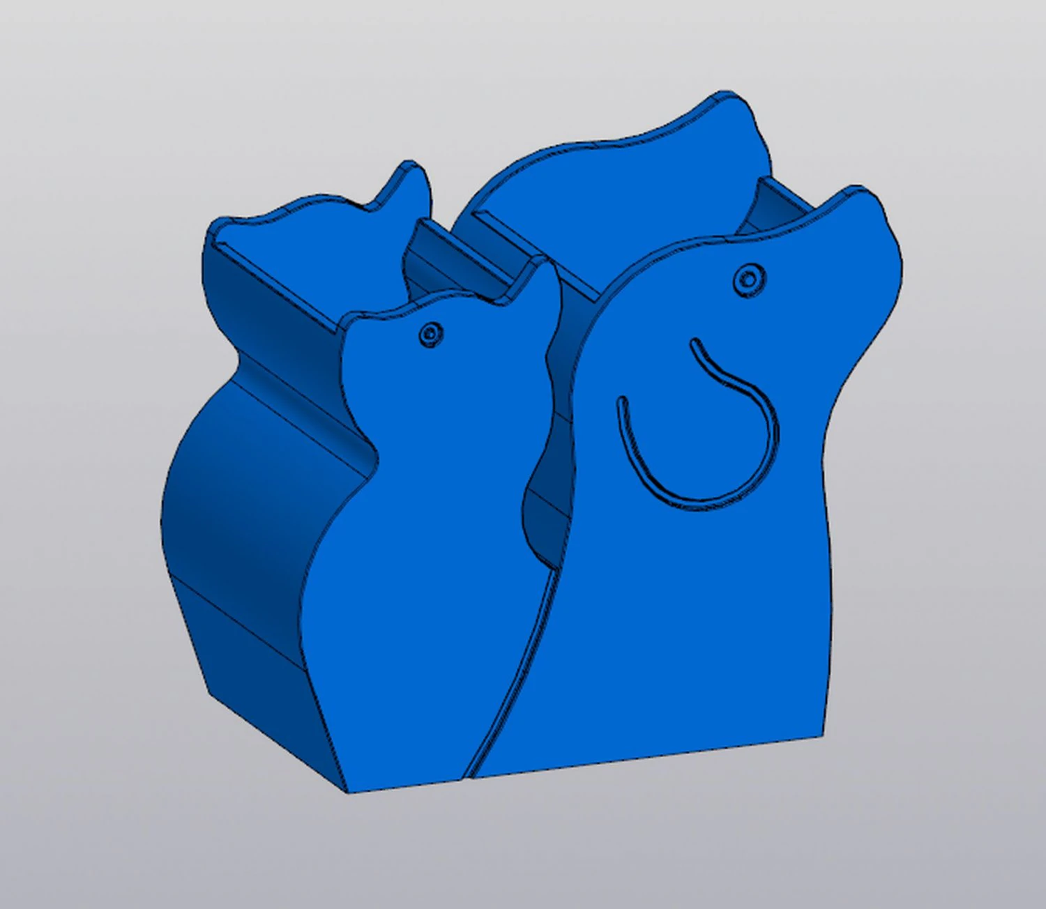 Vase Pen holder Pets 3D Print Model .c4d .max .obj .3ds .fbx .stl .blend 
