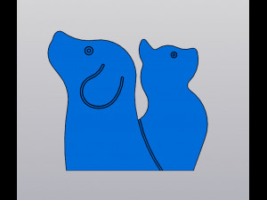 Vase Pen holder Pets Modello di stampa 3D