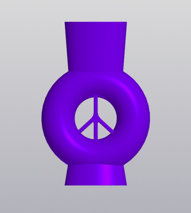 Bubble vase with peace sign Model do druku 3D .c4d .max .obj .3ds .fbx .stl .blend 