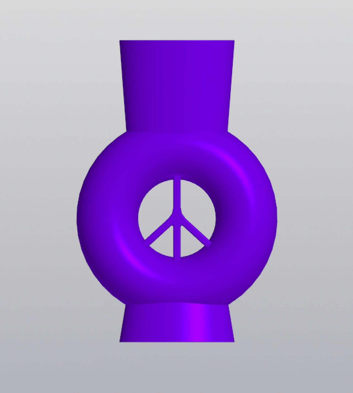 Bubble vase with peace sign 3D Print Model .c4d .max .obj .3ds .fbx .stl .blend 