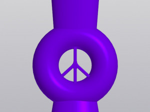 Bubble vase with peace sign 3D 프린트 모델