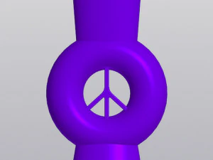 Wazon bąbelkowy ze znakiem pokoju Model do druku 3D