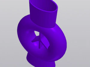 Bubble vase with peace sign 3D Print Model