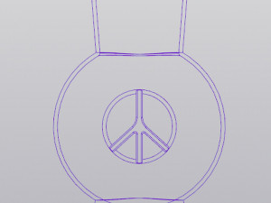 Bubble vase with peace sign Model do druku 3D