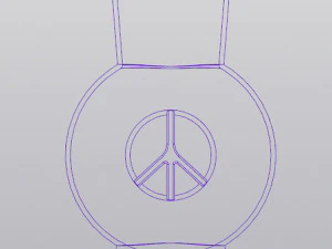 Bubble vase with peace sign 3D Print Model
