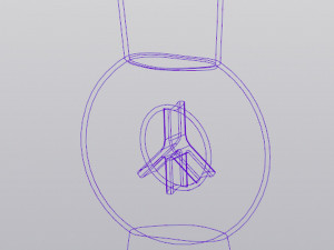 Bubble vase with peace sign Model do druku 3D