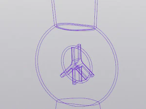 Bubble vase with peace sign 3D Print Model