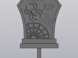 Cracked gravestone Planter Decoration Model do druku 3D