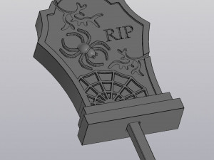 Cracked gravestone Planter Decoration 3D 프린트 모델