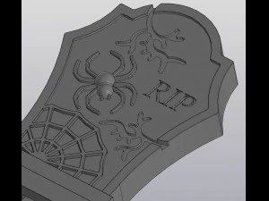 Cracked gravestone Planter Decoration 3D Print Model