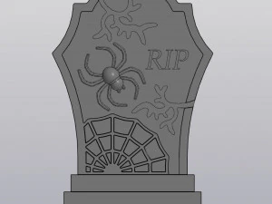 Cracked gravestone Planter Decoration 3D Print Model
