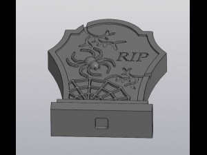 Cracked gravestone Planter Decoration 3D 프린트 모델