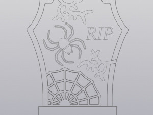 Cracked gravestone Planter Decoration 3D 프린트 모델