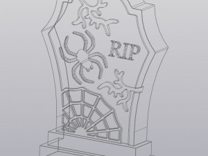 Cracked gravestone Planter Decoration 3D 프린트 모델