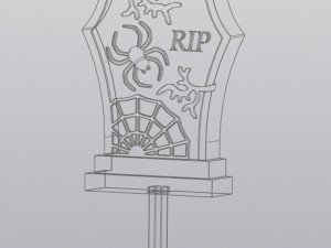 Cracked gravestone Planter Decoration 3D 프린트 모델