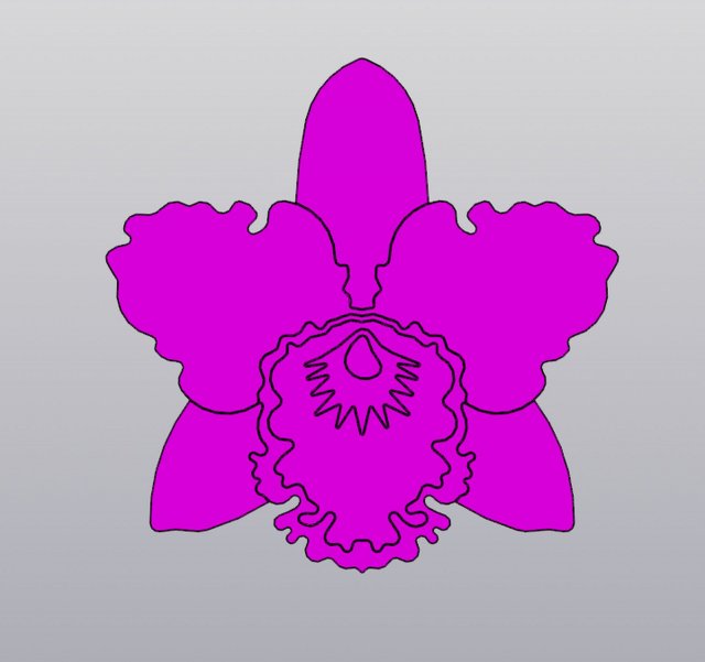 Orchid Cup coaster 3D 프린트 모델 .c4d .max .obj .3ds .fbx .stl .blend 