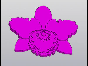 Orchid Cup coaster 3D Print Model