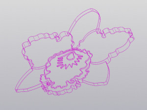 Orchid Cup coaster 3D 프린트 모델