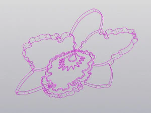 Orchid Cup coaster 3D Print Model