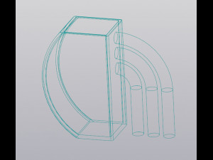 Half rainbow Vase Pen holder 3D Принт Модель
