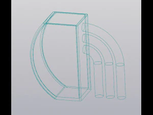 Half rainbow Vase Pen holder 3D Print Model