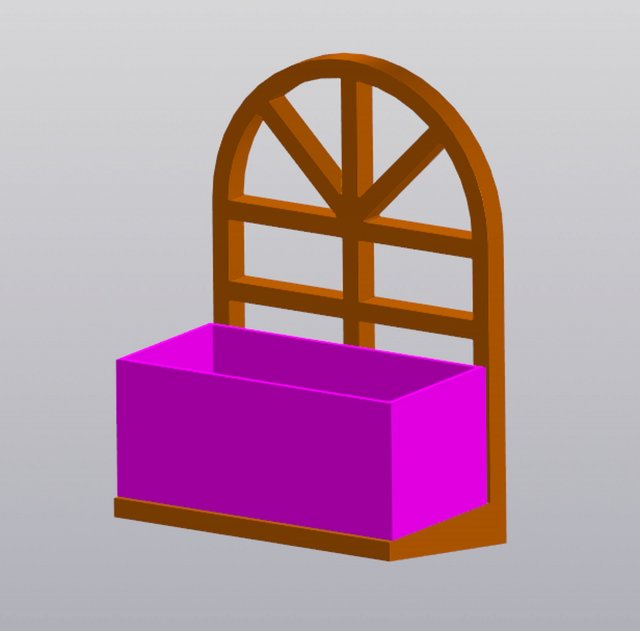 Hanging wall decor Flower window 3D-printmodel .c4d .max .obj .3ds .fbx .stl .blend 