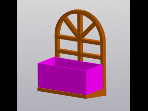 Hanging wall decor Flower window 3D Print Model