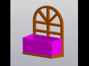 D&eacute;coration murale suspendue Fen&ecirc;tre fleurie Modèles 3D en vedette