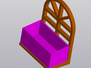 Hanging wall decor Flower window 3D-printmodel