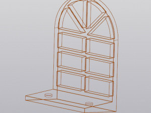 Hanging wall decor Flower window 3D-printmodel