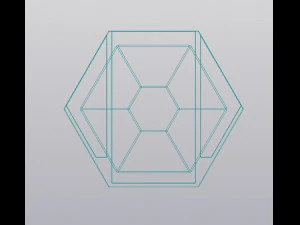Sechseck-Organizer 3D Druckmodell