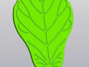 Ficus Lyrata leaf Cup coaster 3D Print Model