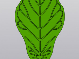 Ficus Lyrata leaf Cup coaster 3D-Druckmodell