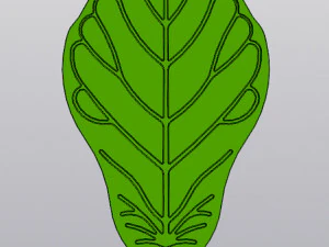Ficus Lyrata leaf Cup coaster 3D Print Model